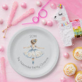 Christmas Nutcracker Ballerina Watercolor Pappteller (Party)