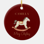 Christmas Nutcracker Ballerina Whimsical Kids Name Keramik Ornament (Hinten)