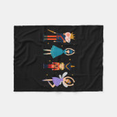 Christmas Nutcracker Ballet - Nutcracker Fleecedecke (Vorderseite (Horizontal))
