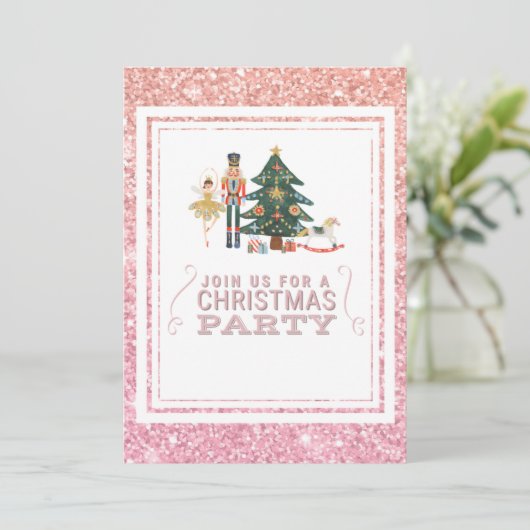 Christmas Nutcracker Ballet Party Einladung (Stehend Vorderseite)