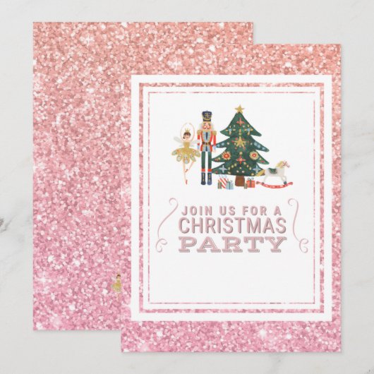 Christmas Nutcracker Ballet Party  Einladung (Vorne/Hinten)