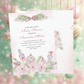 Christmas Nutcracker Ballet Pink watercoInvitation Einladung