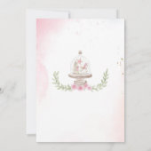 Christmas Nutcracker Ballet Pink watercolor baby s Einladung (Rückseite)