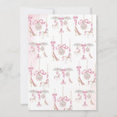 Christmas Nutcracker Ballet Pink watercolor baby s Einladung (Rückseite)