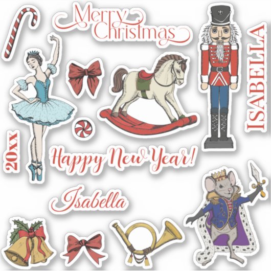 Christmas Nutcracker Ballet Sticker Sheet (Vorderseite)