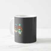 Christmas Nutcracker Black Girls Kids Festive Xmas Kaffeetasse (Vorderseite Links)