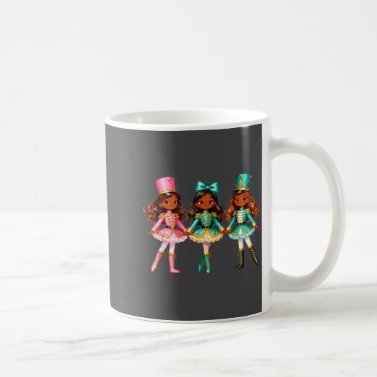 Christmas Nutcracker Black Girls Kids Festive Xmas Kaffeetasse (Rechts)