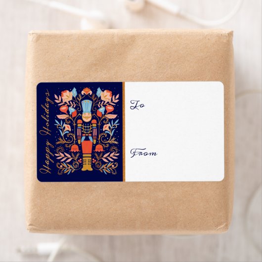 Christmas Nutcracker BlumenFolk Art Deep Blue (Insitu)