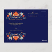 Christmas Nutcracker Blumenkunst & Multiple Foto Postkarte (Rückseite)