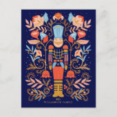 Christmas Nutcracker Blumenkunst & Multiple Foto Postkarte (Vorderseite)