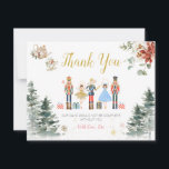 Christmas Nutcracker Brautparty Tee Dankeskarte<br><div class="desc">Weihnachts Nutcracker Brautparty Tee Danke Karte</div>