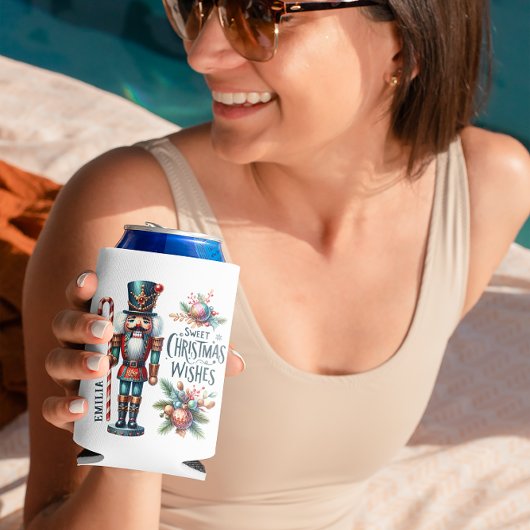 Christmas Nutcracker Candy Cane Weihnachtswünsche Dosenkühler