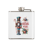 Christmas Nutcracker Candy Cane Weihnachtswünsche Flachmann (Rückseite)