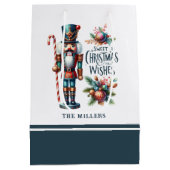 Christmas Nutcracker Candy Cane Weihnachtswünsche Mittlere Geschenktüte (Rückseite)