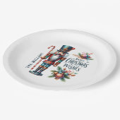 Christmas Nutcracker Candy Cane Weihnachtswünsche Pappteller (Schrägansicht)