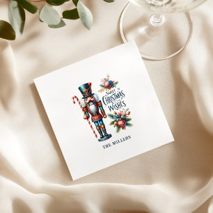 Christmas Nutcracker Candy Cane Weihnachtswünsche Serviette