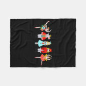 Christmas Nutcracker Character Illustrations Fleecedecke (Vorderseite (Horizontal))