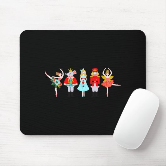 Christmas Nutcracker Character Illustrations Mousepad (Mit Mouse)