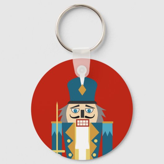 Christmas Nutcracker Classic Gingham Schlüsselanhä Schlüsselanhänger (Vorderseite)