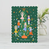 Christmas Nutcracker Feiertagskarte (Stehend Vorderseite)