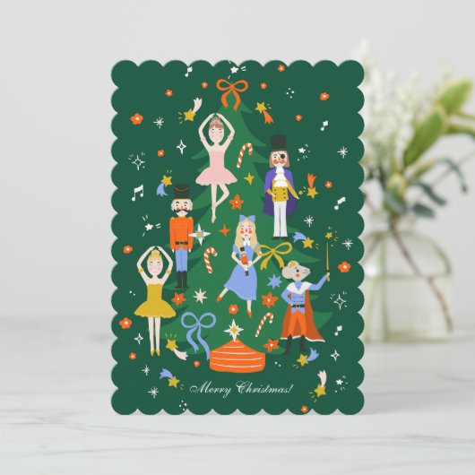 Christmas Nutcracker Feiertagskarte (Stehend Vorderseite)