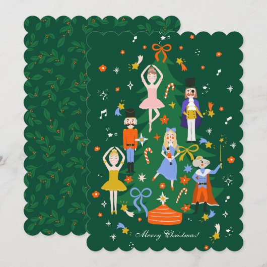 Christmas Nutcracker Feiertagskarte (Vorne/Hinten)