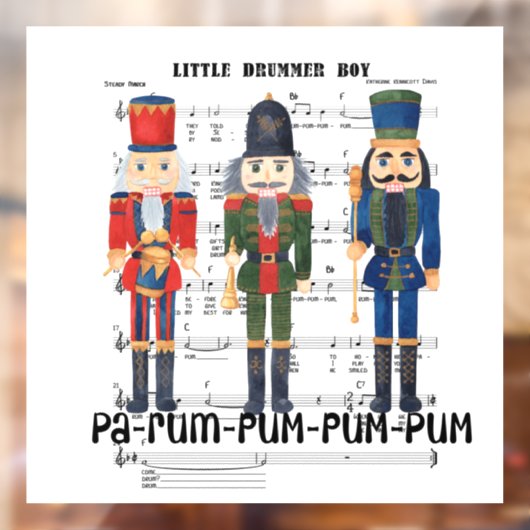 Christmas Nutcracker Fensteraufkleber (Blatt 2)