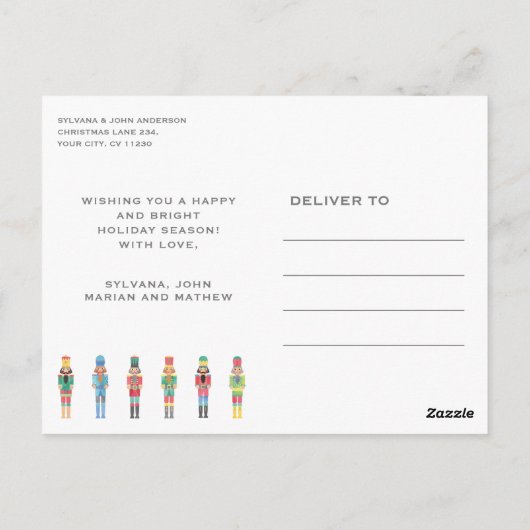 CHRISTMAS NUTCRACKER-FOTO POSTKARTE (Rückseite)