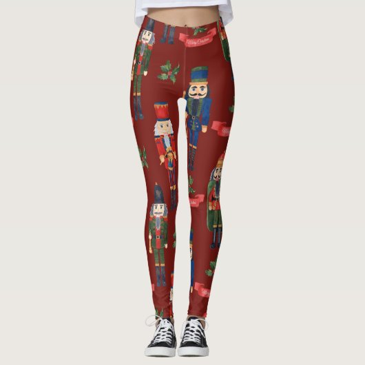 Christmas Nutcracker Funny Soldier Leggings (Vorderseite)