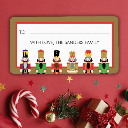 CHRISTMAS NUTCRACKER GIFT STICKER ADRESSAUFKLEBER