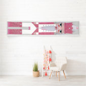 Christmas Nutcracker Glitzer rosa Banner (Insitu)