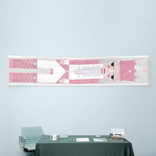 Christmas Nutcracker Glitzer rosa Banner (Messeveranstaltung)