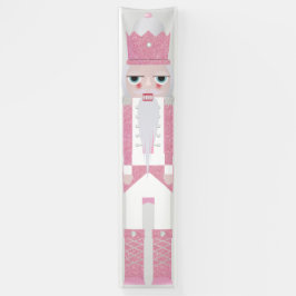 Christmas Nutcracker Glitzer rosa Banner