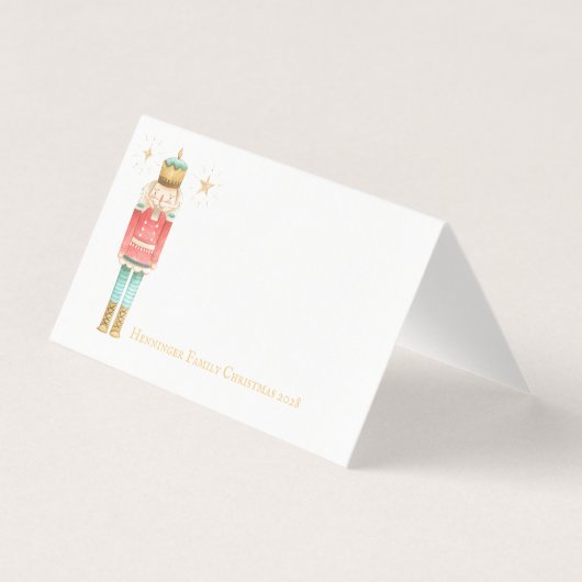 Christmas Nutcracker Guest Seating Platzkarte Visitenkarten (Vorderseite)