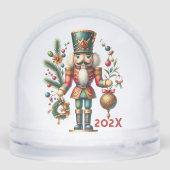 Christmas Nutcracker Holiday Greenery Schneekugeln (Rückseite)