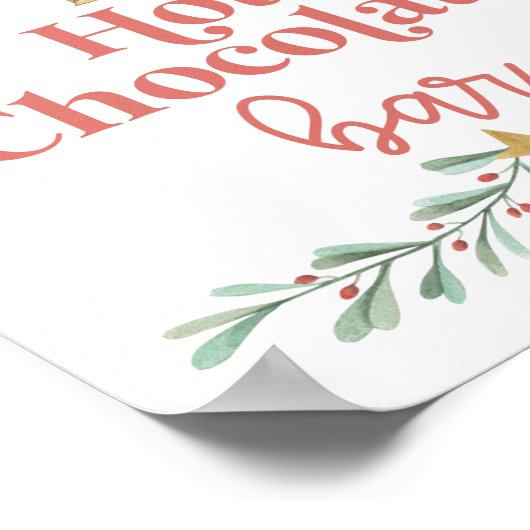 Christmas Nutcracker Hot Chocolate Bar Poster (Ecke)