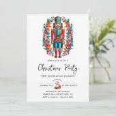 Christmas Nutcracker Isolated Einladung (Stehend Vorderseite)