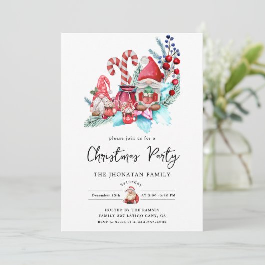 Christmas Nutcracker Isolated Einladung (Stehend Vorderseite)