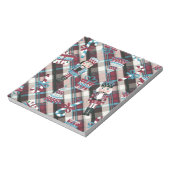 Christmas Nutcracker Kariert Blue Burgund Notizblock (Rotiert)