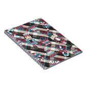 Christmas Nutcracker Kariert Blue Burgund Notizblock (Rechte Seite)