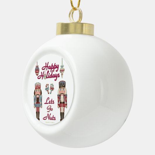 Christmas Nutcracker Lasse Nuts Keramik Kugel-Ornament (Rechts)