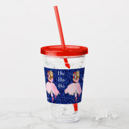 Christmas Nutcracker Lt Brwn Haar Acrylic Tumbler Acryltrinkbecher
