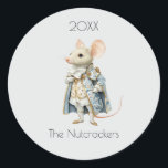 Christmas Nutcracker Mouse King Watercolor Runder Aufkleber<br><div class="desc">Machen Sie Ihre Weihnachtszeit unvergesslich mit diesen eleganten Nutcracker Mouse King themed Aufkleber. Sie können dieses Design personalisieren,  indem Sie auf "Diese Vorlage personalisieren" klicken oder wenn Sie den Schriftart,  die Hintergrundfarben ändern oder die Designelemente anders anordnen möchten,  klicken Sie auf "Bearbeiten mit dem Entwurfswerkzeug".</div>