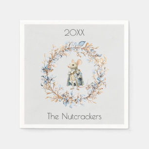 Christmas Nutcracker Mouse King Watercolor Serviette