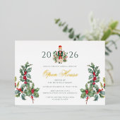 Christmas Nutcracker Open House Holiday Gold Folieneinladung (Stehend vorne)