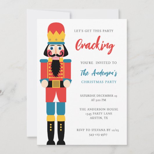 CHRISTMAS NUTCRACKER PARTY URLAUB EINLADUNG (Vorderseite)