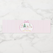 Christmas Nutcracker Pink Bow Birthday Party Wasserflaschenetikett (Einzelnes Label)