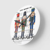 Christmas Nutcracker Runde Wanduhr (Winkel)