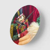 Christmas Nutcracker Runde Wanduhr (Winkel)