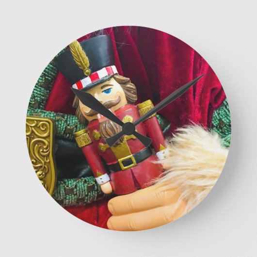 Christmas Nutcracker Runde Wanduhr (Vorderseite)